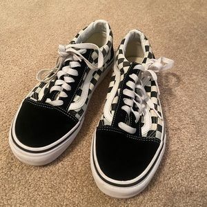 Checkered tied vans